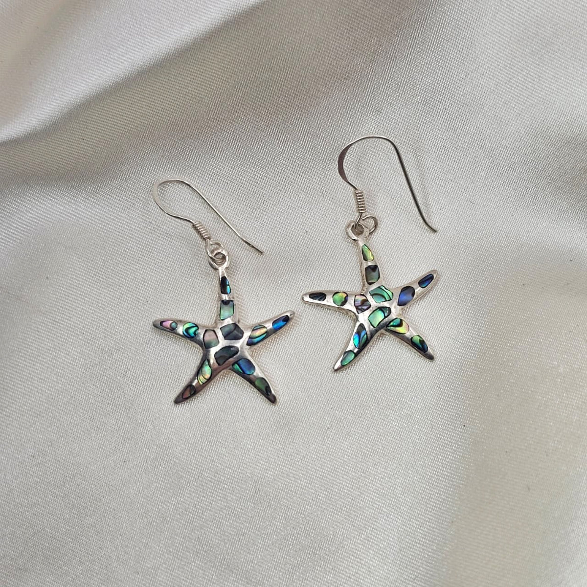Abalone Inlay Starfish Earrings