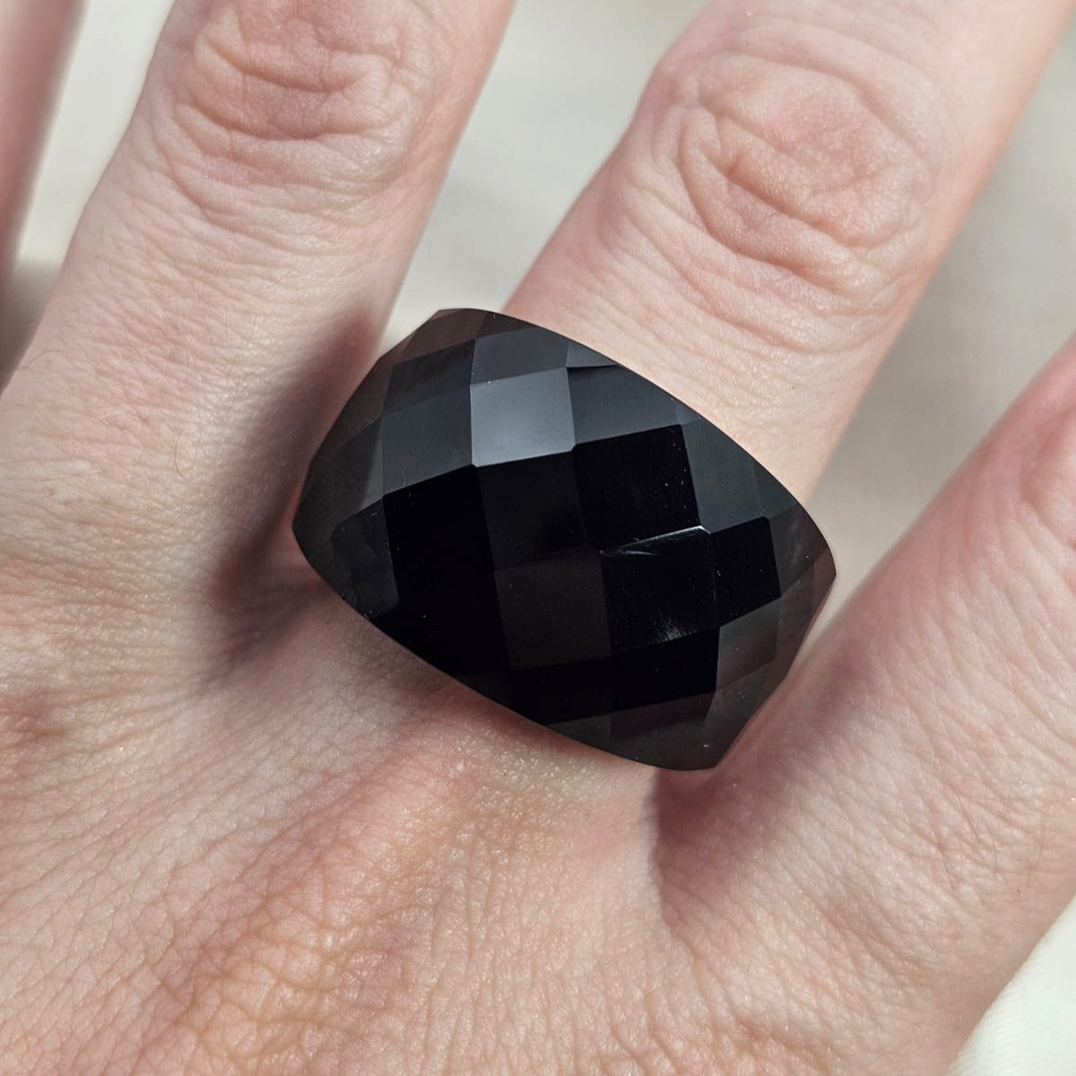 Black Onyx Dome Ring image 1