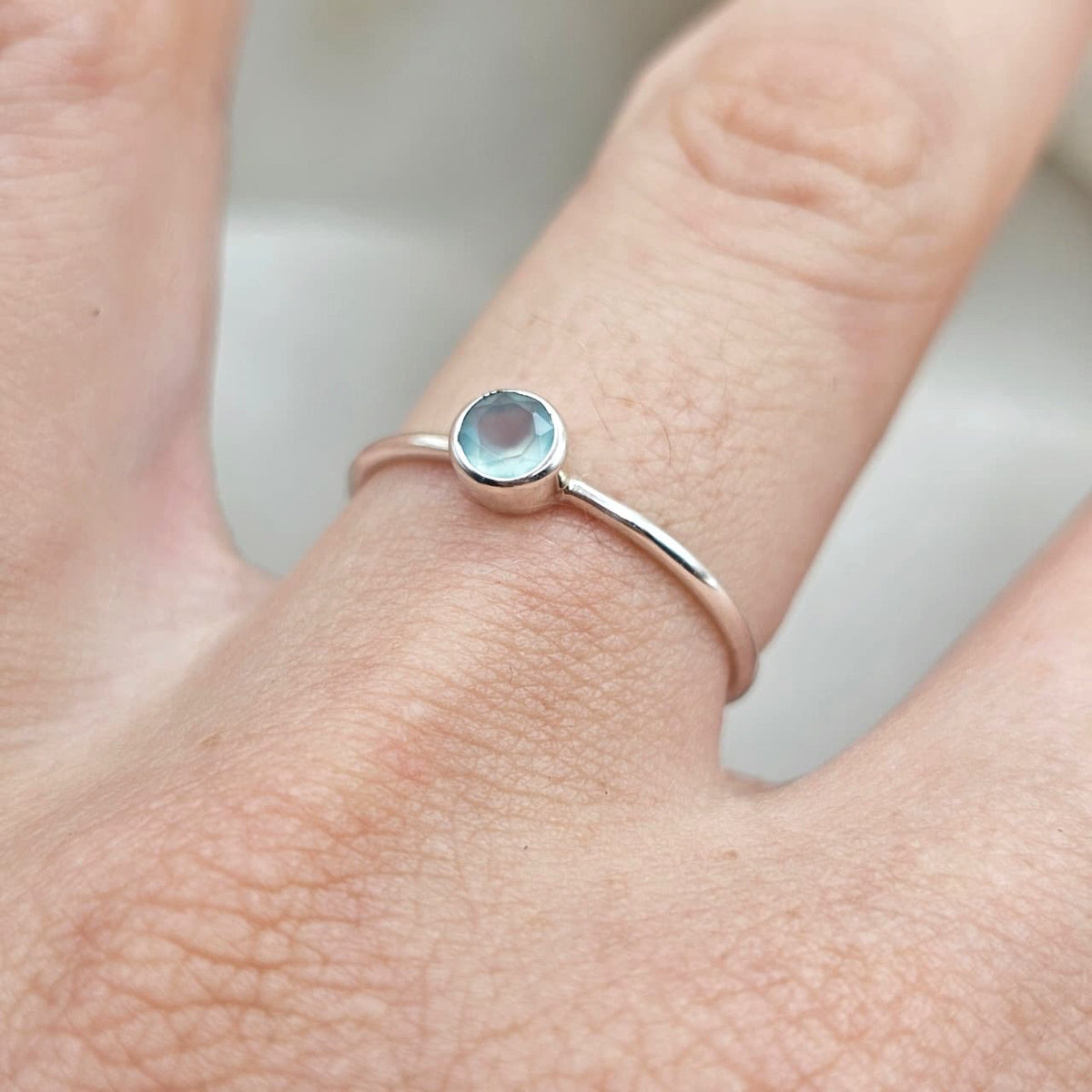 Aquamarine Stacking Ring