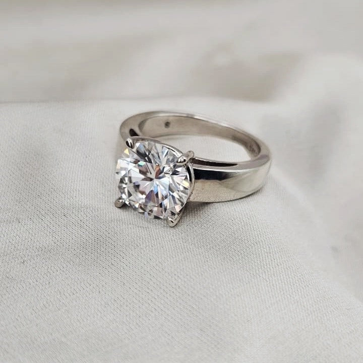 Moissanite Solitaire Ring