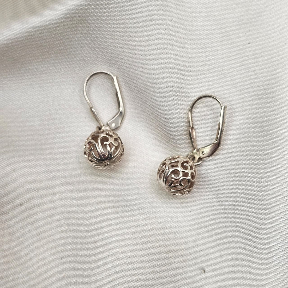 Filigree Ball Drop Earrings