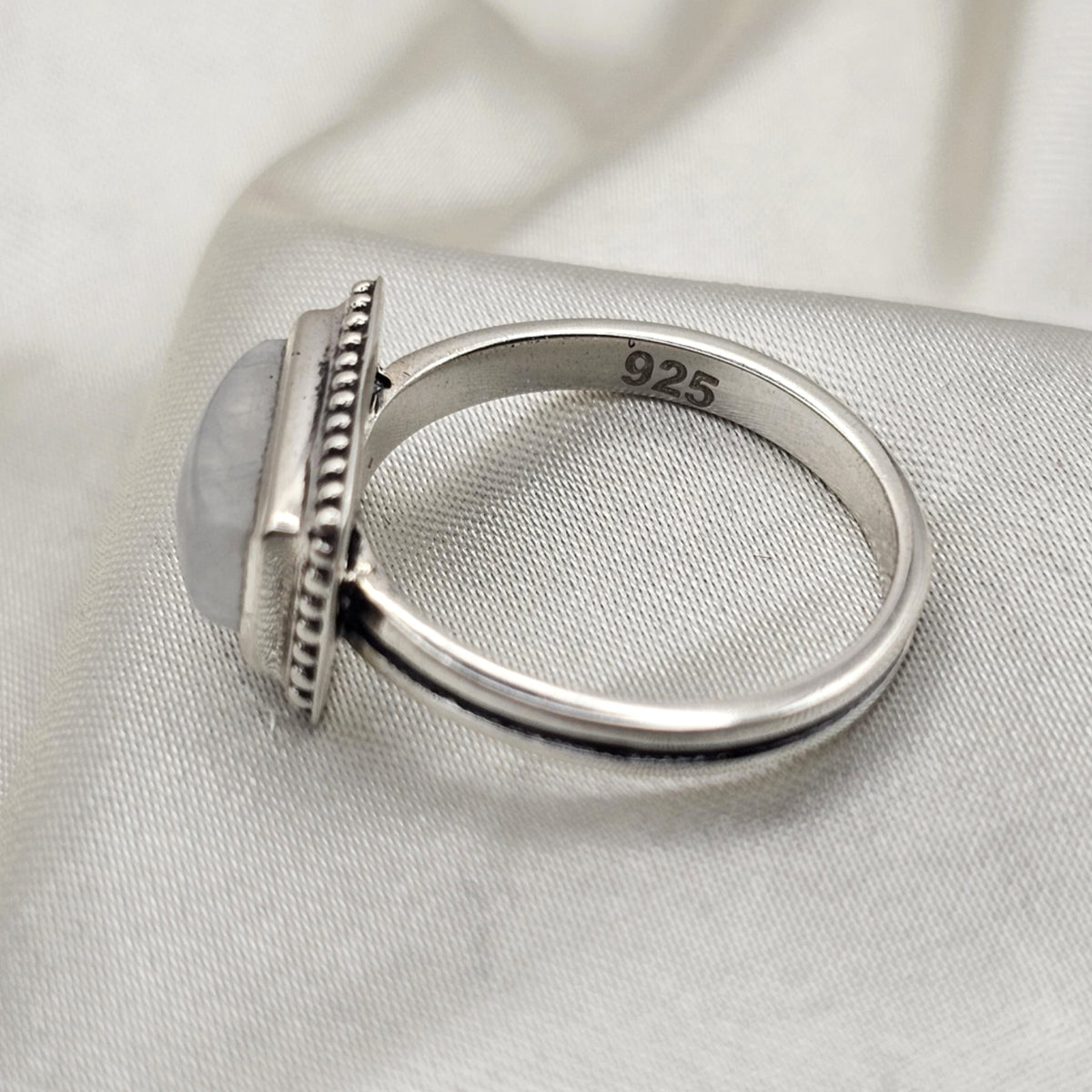 Rectangular Moonstone Ring image 5