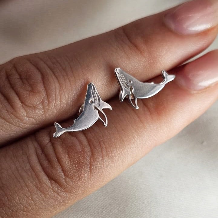 Whale Stud Earrings