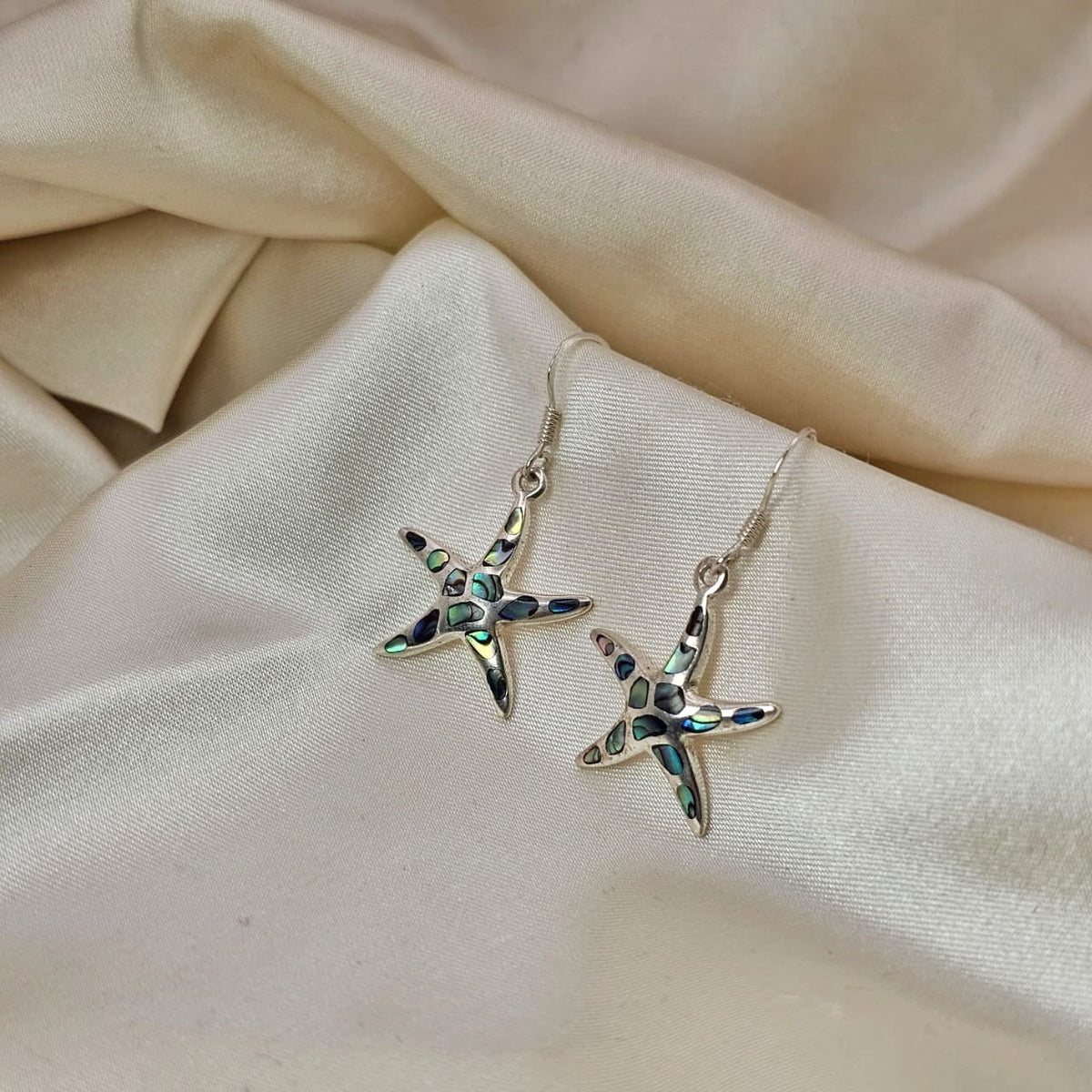 Abalone Inlay Starfish Earrings