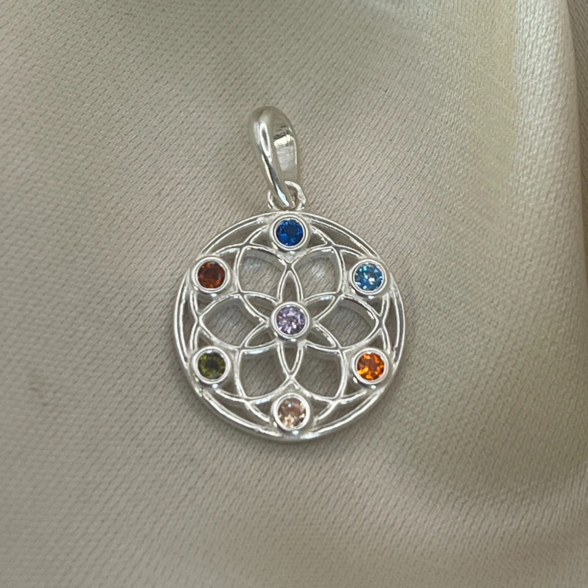 Chakra Flower of Life Pendant image 1