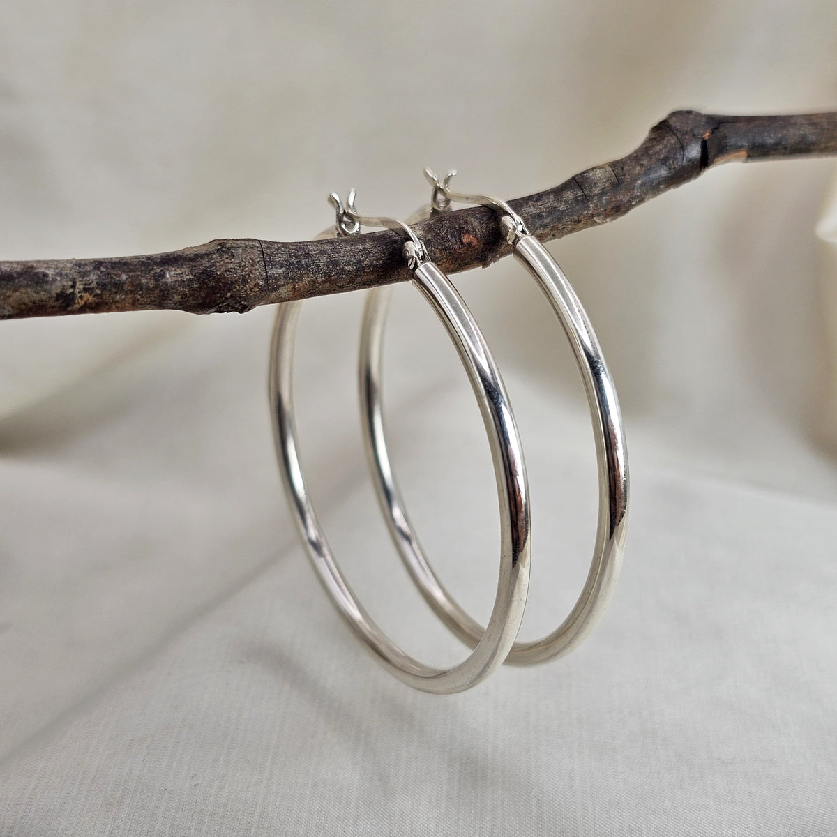 Round Hoop Earrings