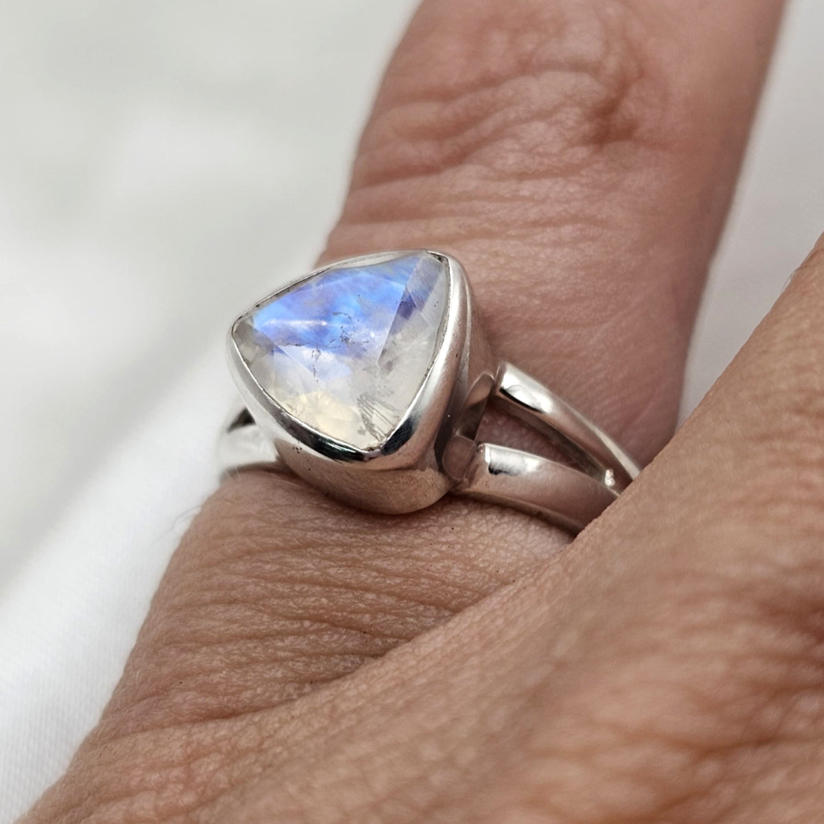 Trillion Moonstone Ring image 4