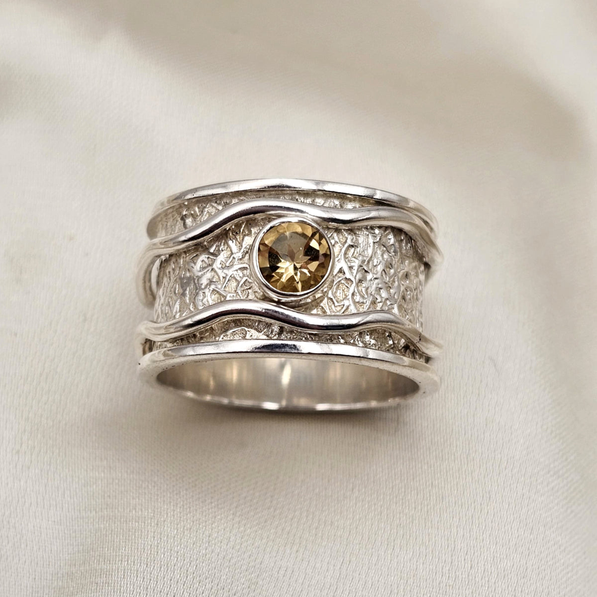 Gemstone Spinner Fidget Ring image 2