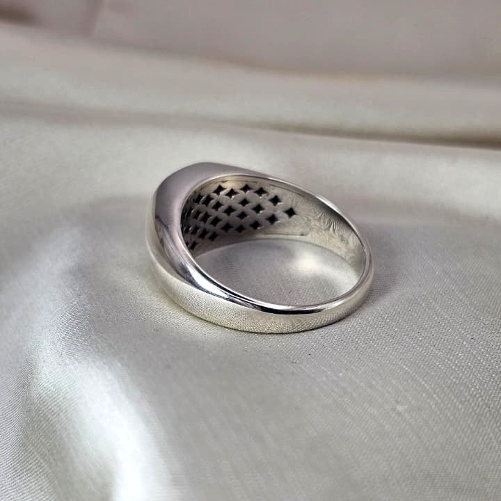 Red Cubic Zirconia Signet Ring