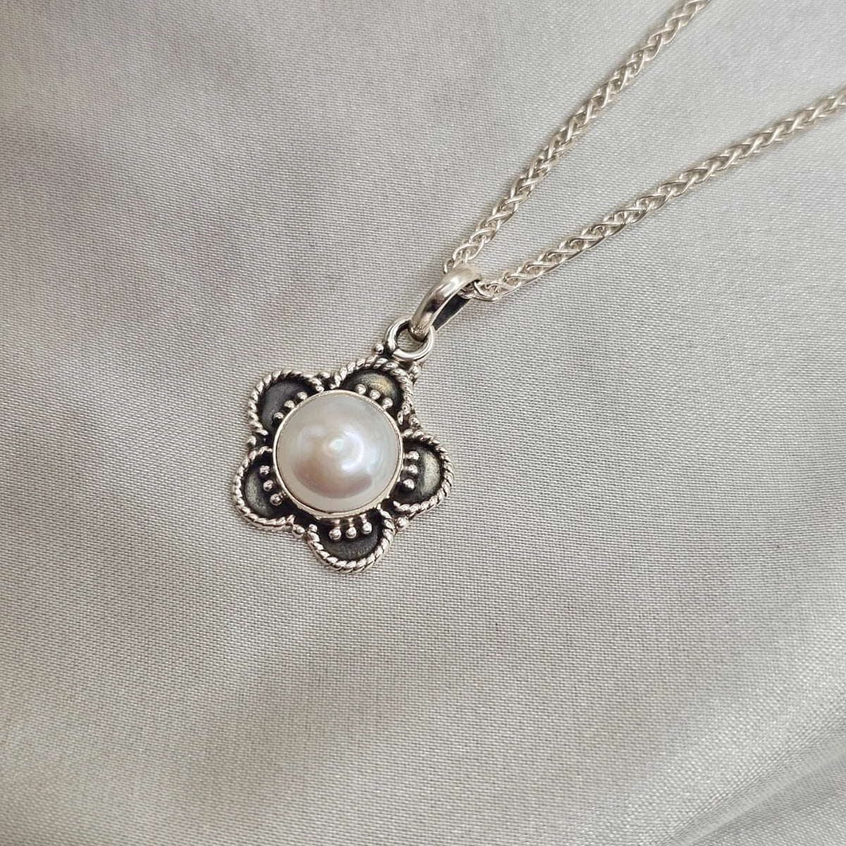 Freshwater Pearl Flower Pendant