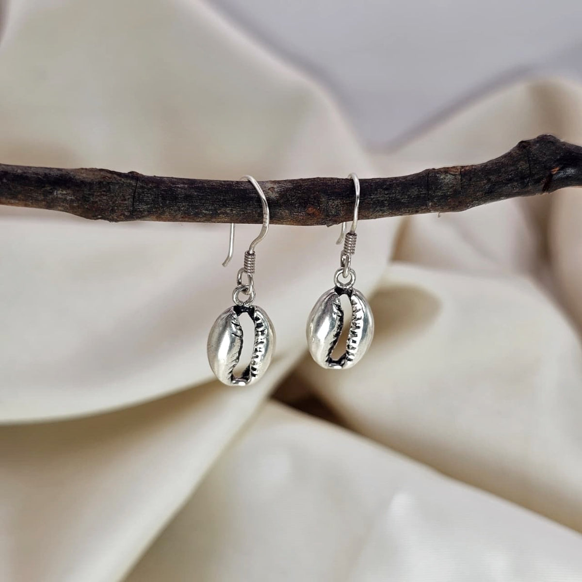 Cowrie Shell Drop Earrings