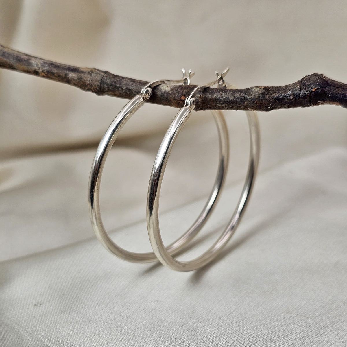 Round Hoop Earrings