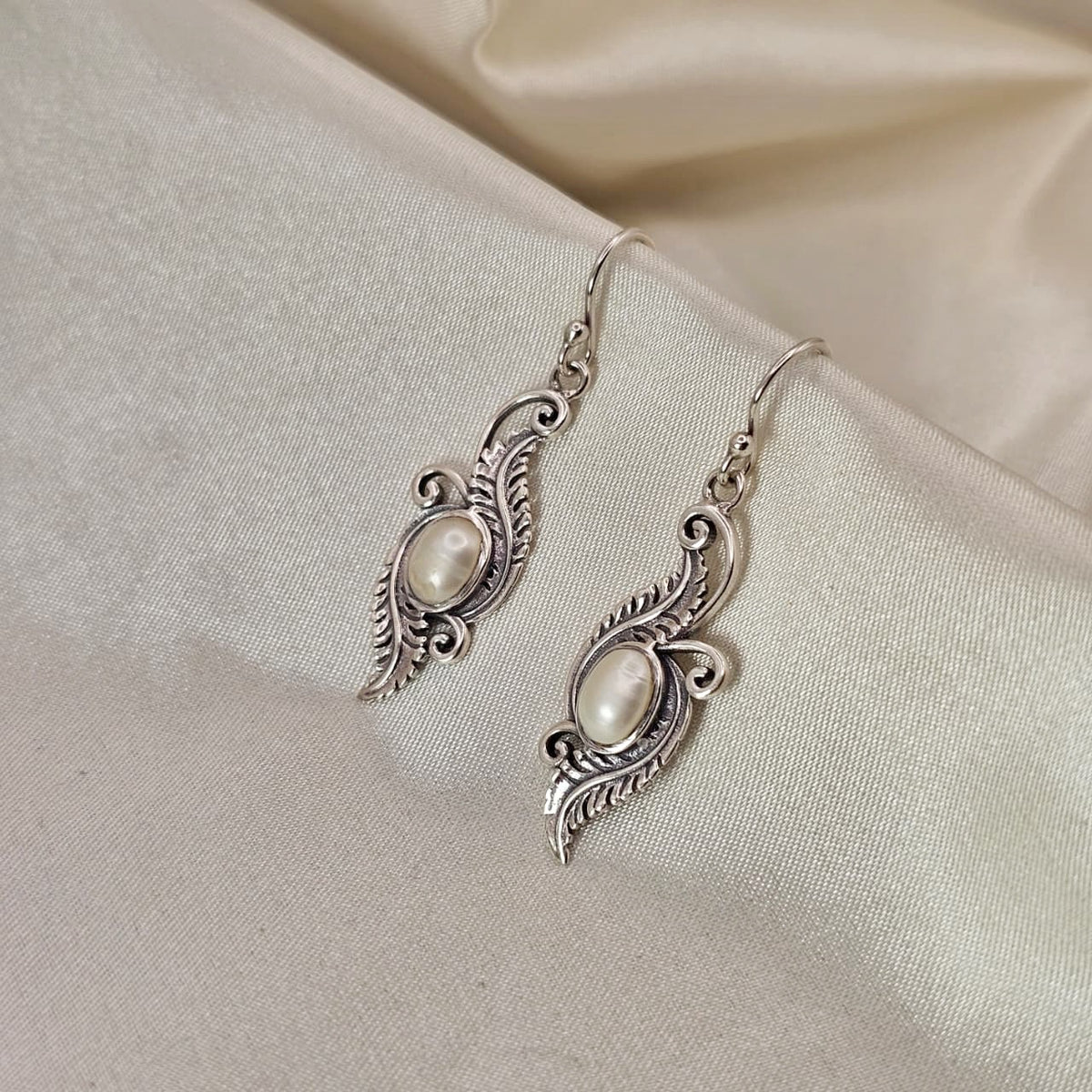 Freshwater Pearl Filigree Drop Earrings
