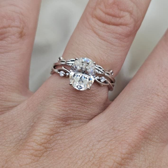 Moissanite Ring Pair