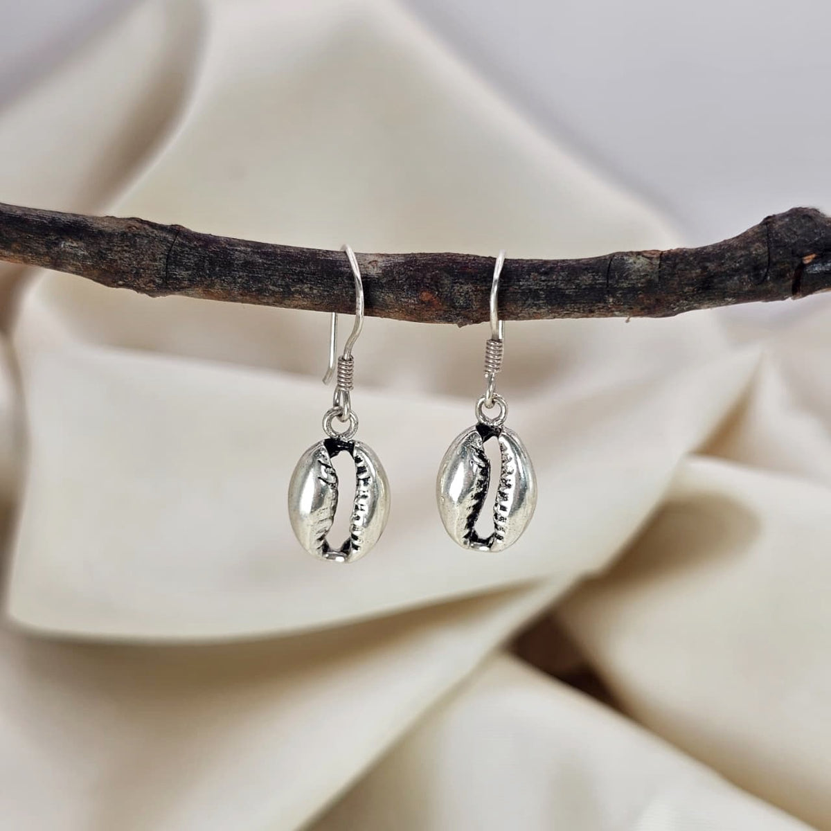 Cowrie Shell Drop Earrings