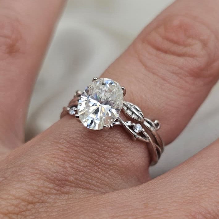Moissanite Ring Pair