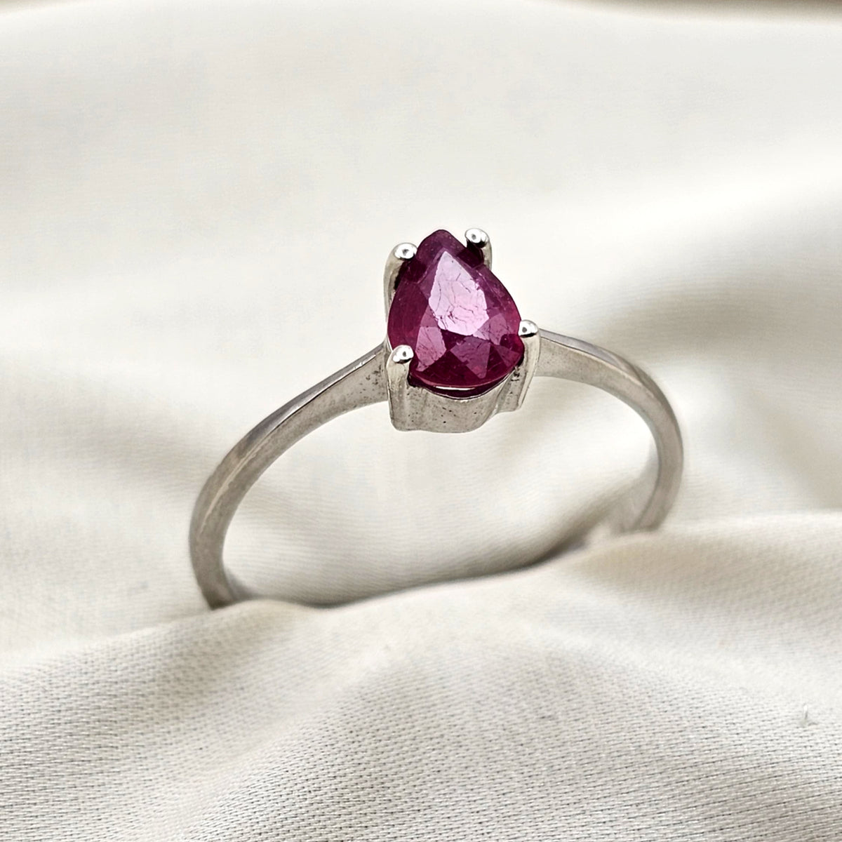 Pear Cut Ruby Ring image 3