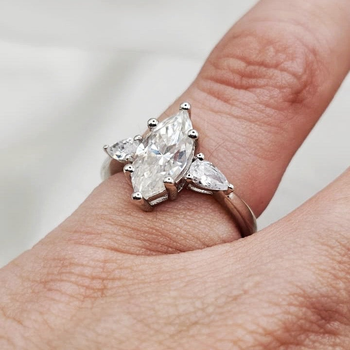 Marquise Moissanite Ring
