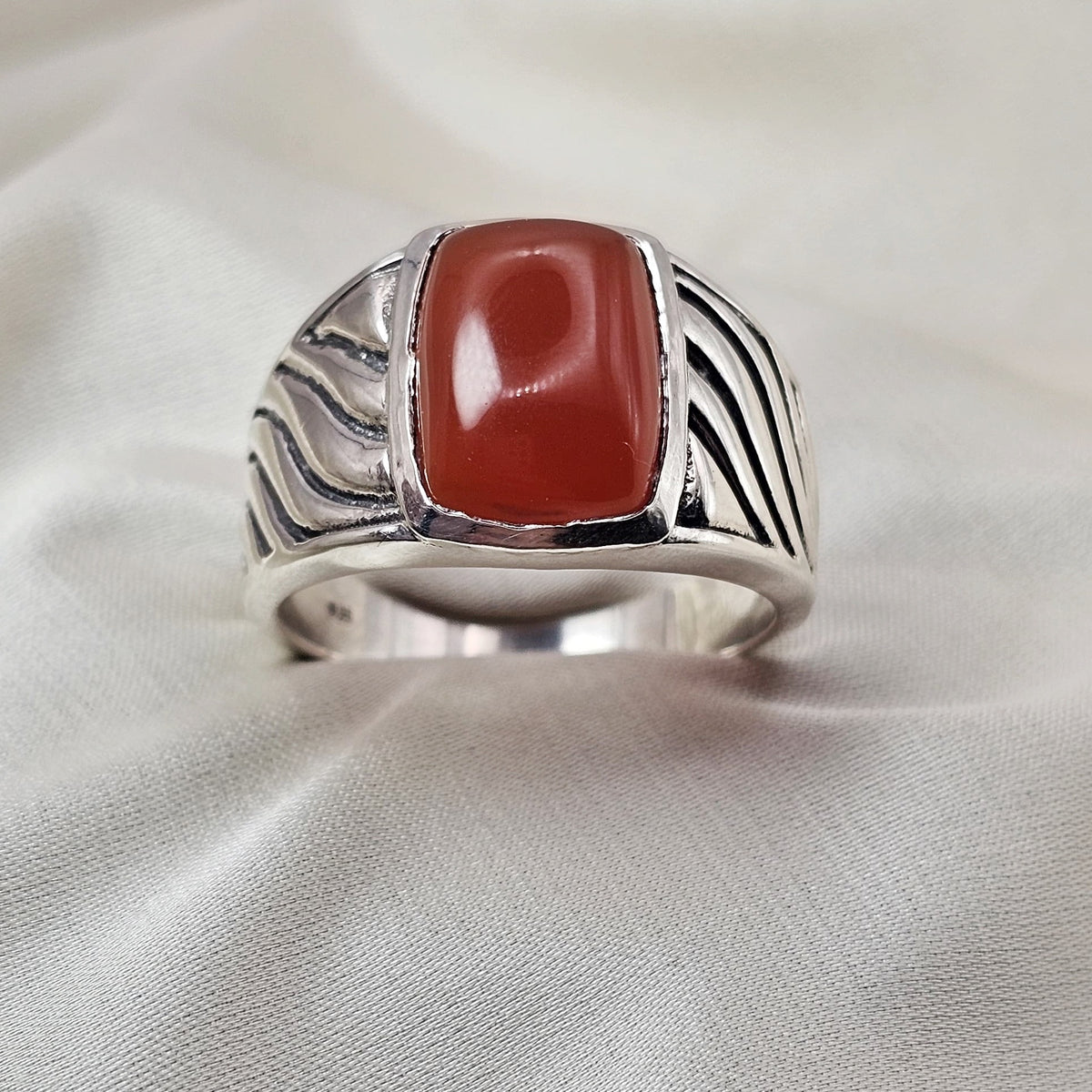 Red Onyx Statement Ring