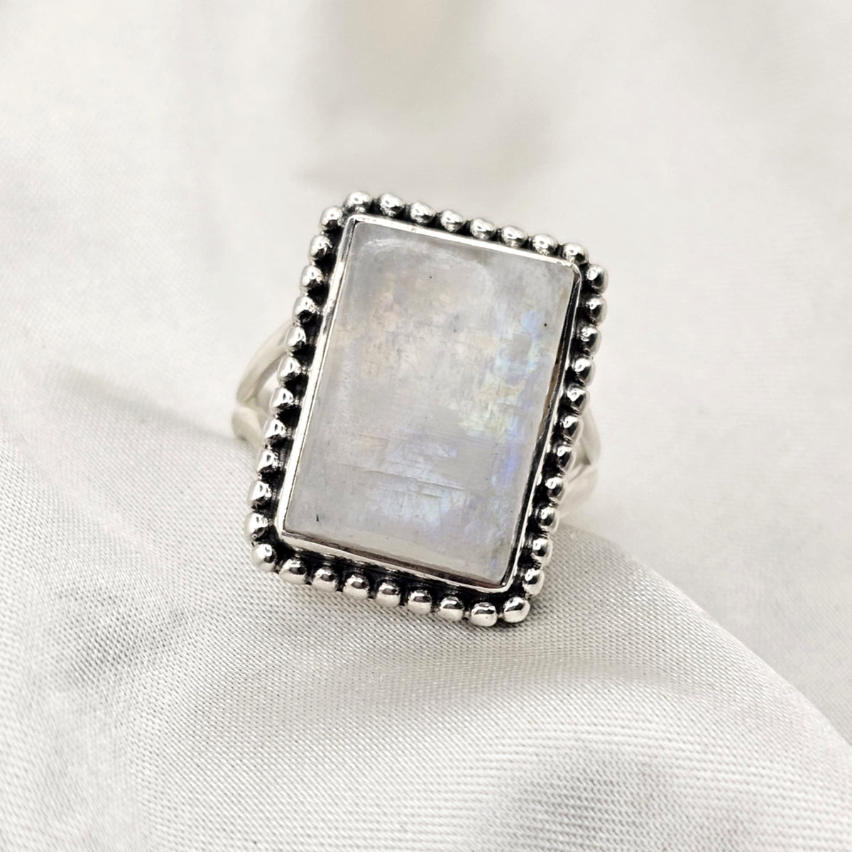 Rectangular Moonstone Ring image 4