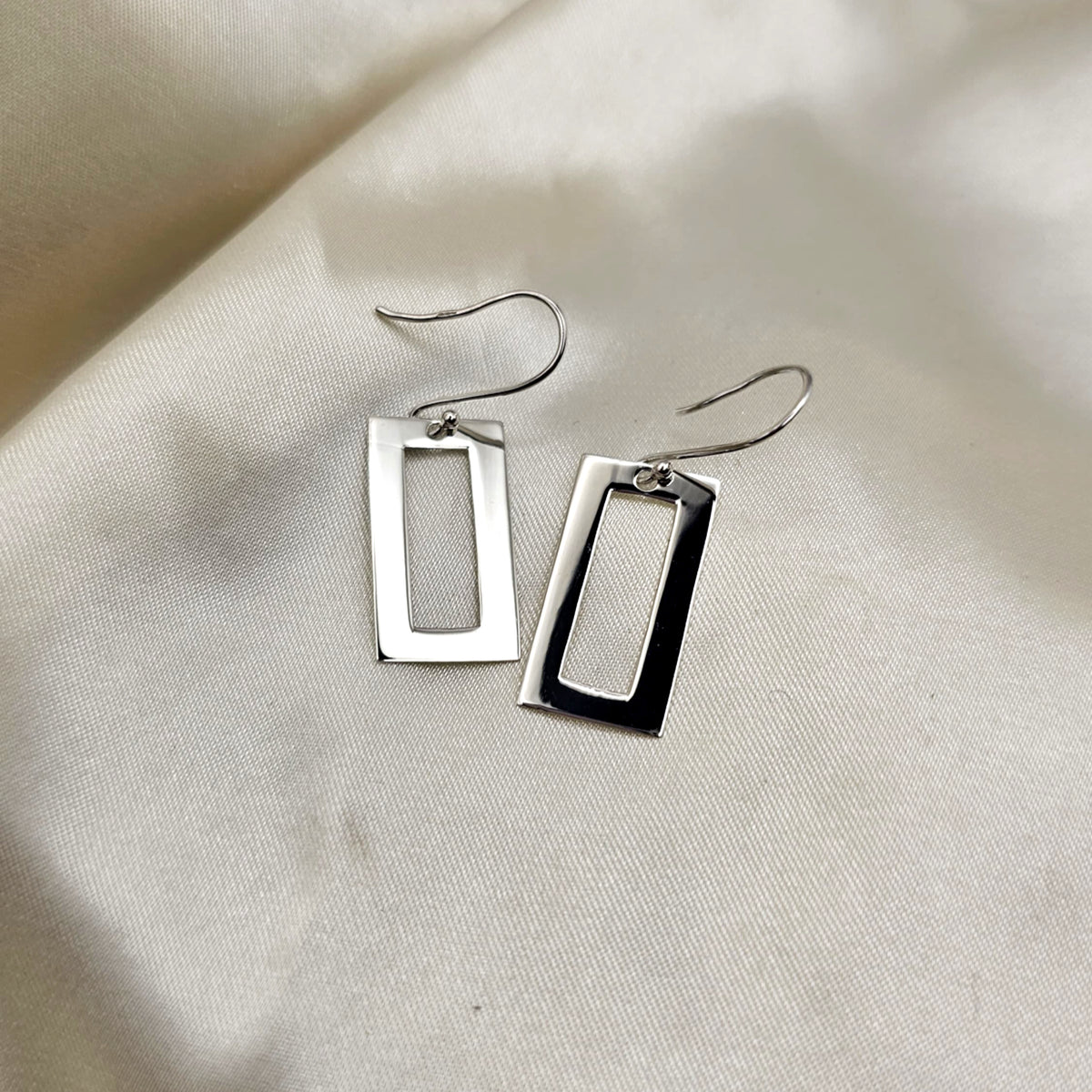 Modern Rectangle Drop Earrings image 0