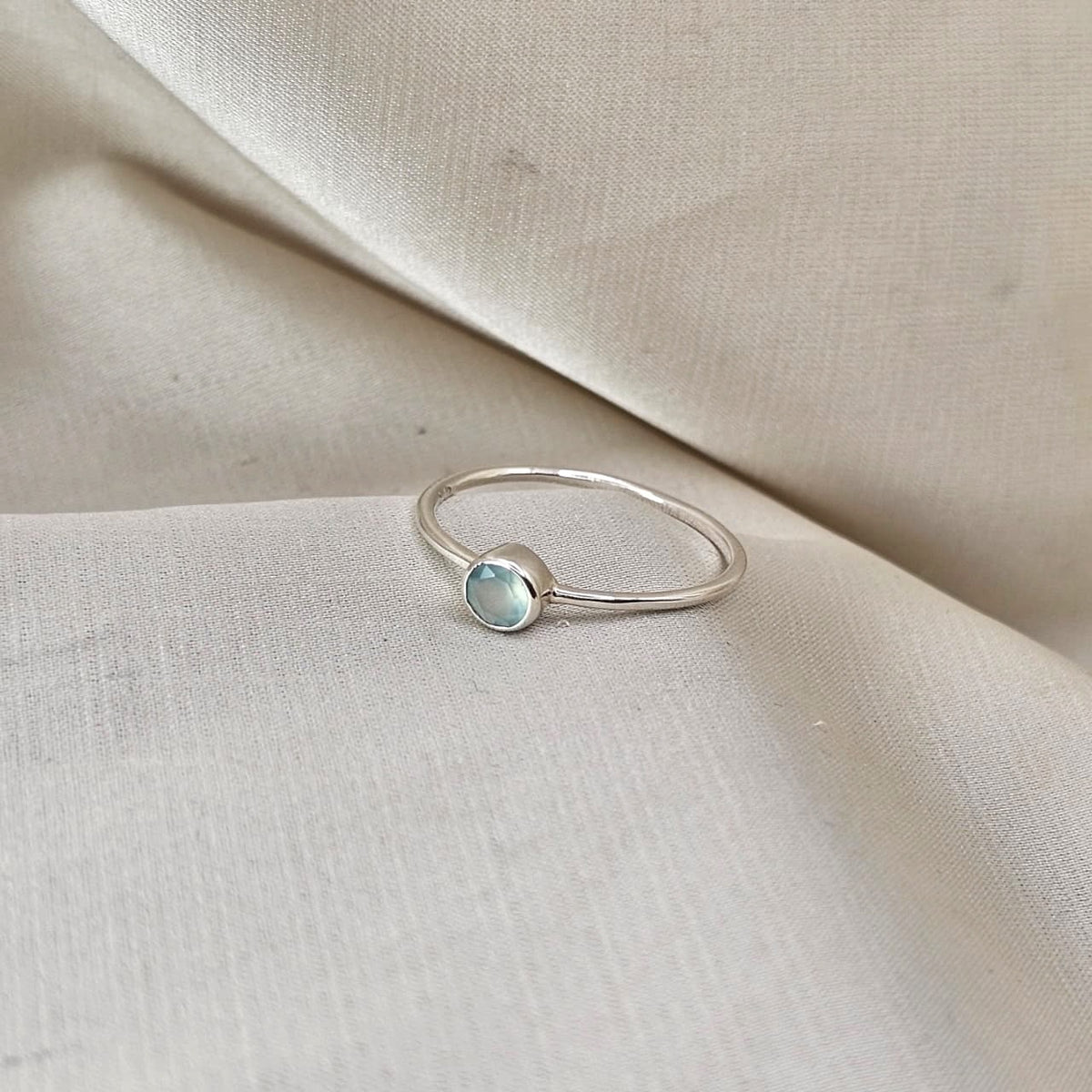 Aquamarine Stacking Ring