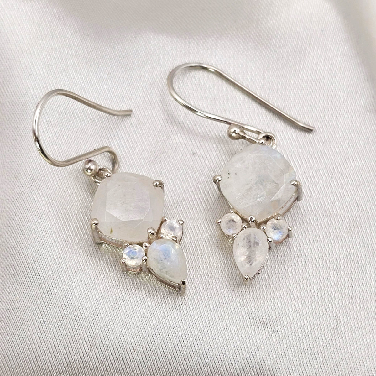Moonstone Mini Chandelier Earrings image 1