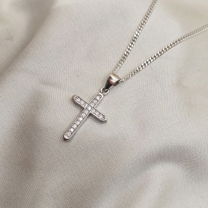Cubic Zirconia Cross Pendant