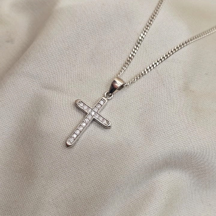 Cubic Zirconia Cross Pendant