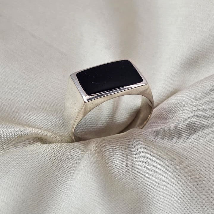 Black Onyx Inlay Ring