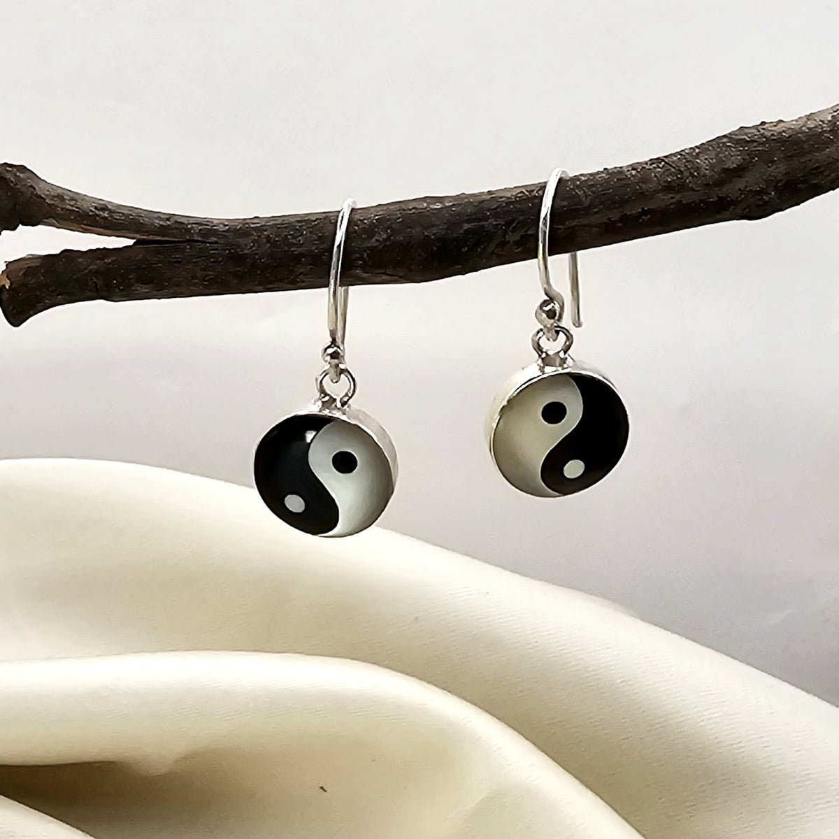 Yin Yang Drop Earrings image 2