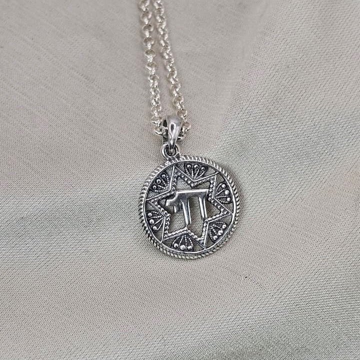 Star of David Chai Pendant