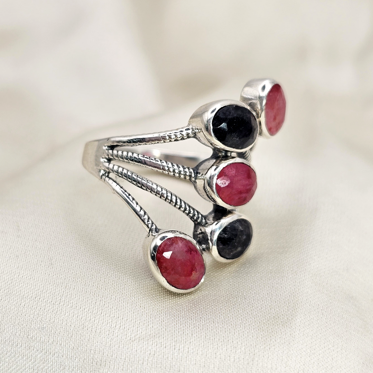 Ruby & Sapphire Multi-Stone Ring image 3