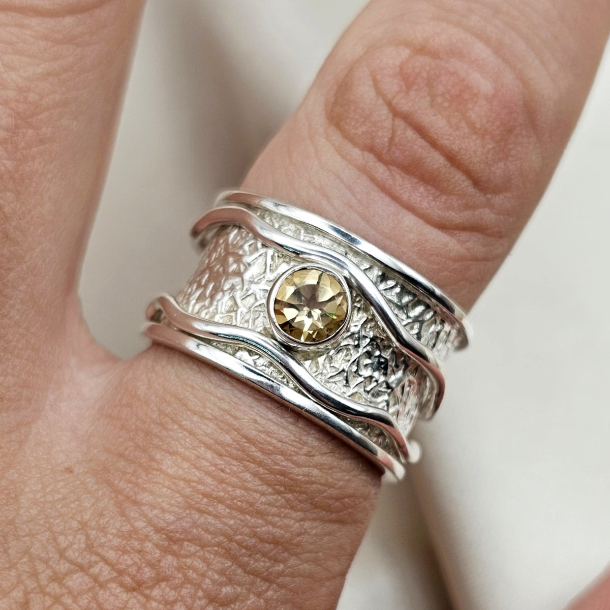 Gemstone Spinner Fidget Ring image 3