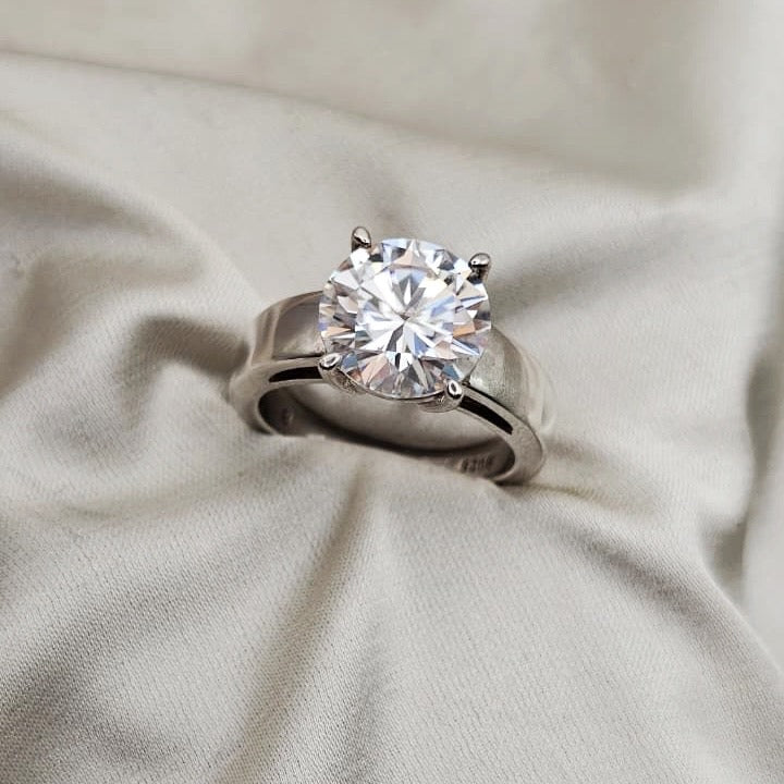 Moissanite Solitaire Ring