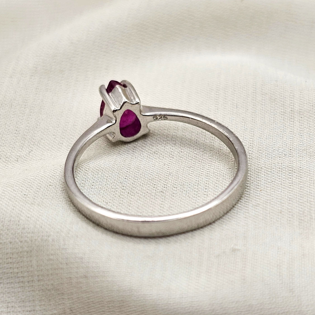 Pear Cut Ruby Ring image 5