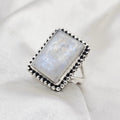 Rectangular Moonstone Ring image 0