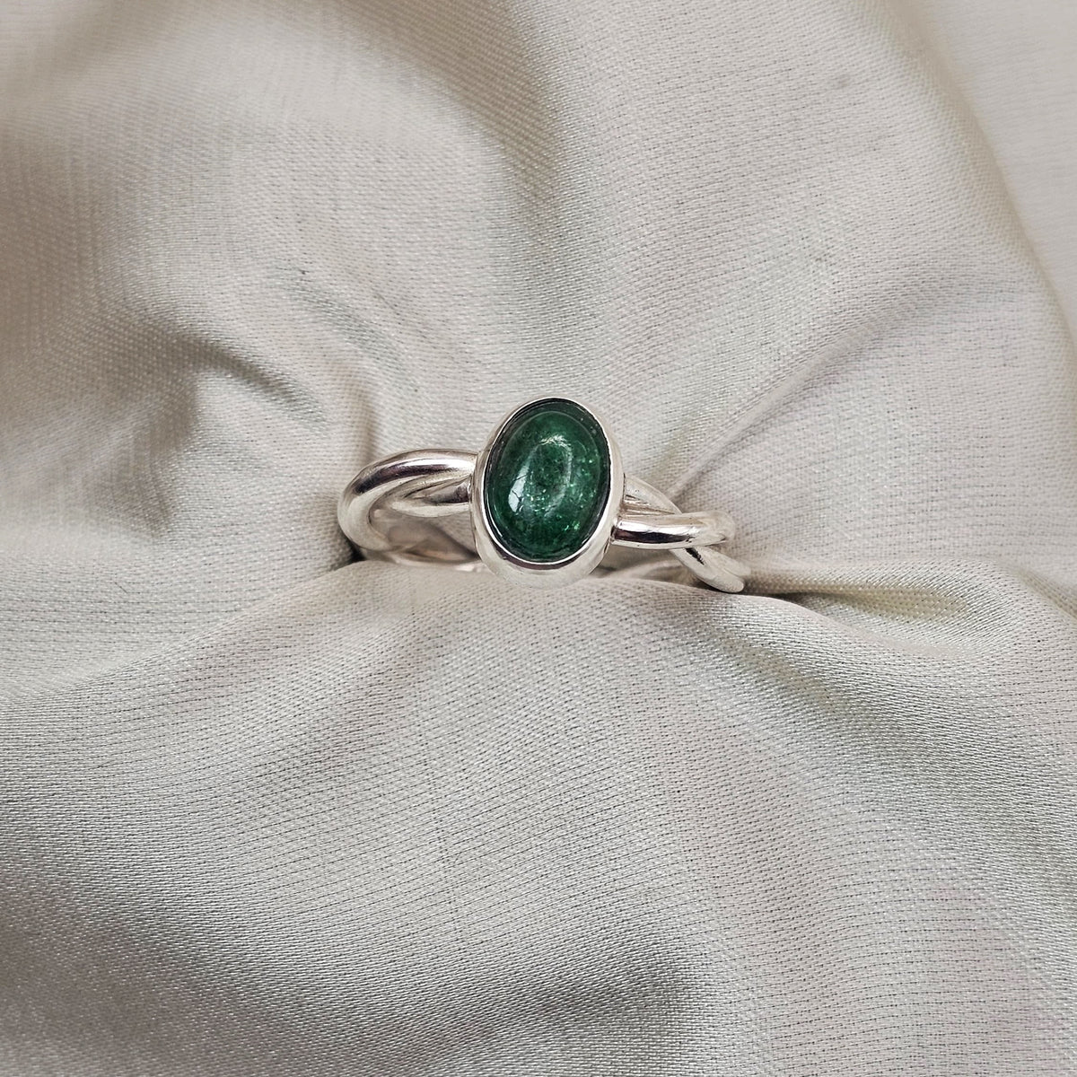 Emerald Twist Ring