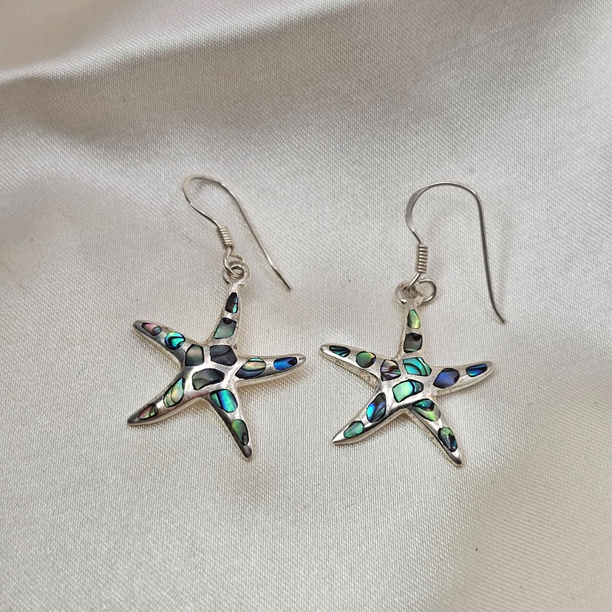 Abalone Inlay Starfish Earrings