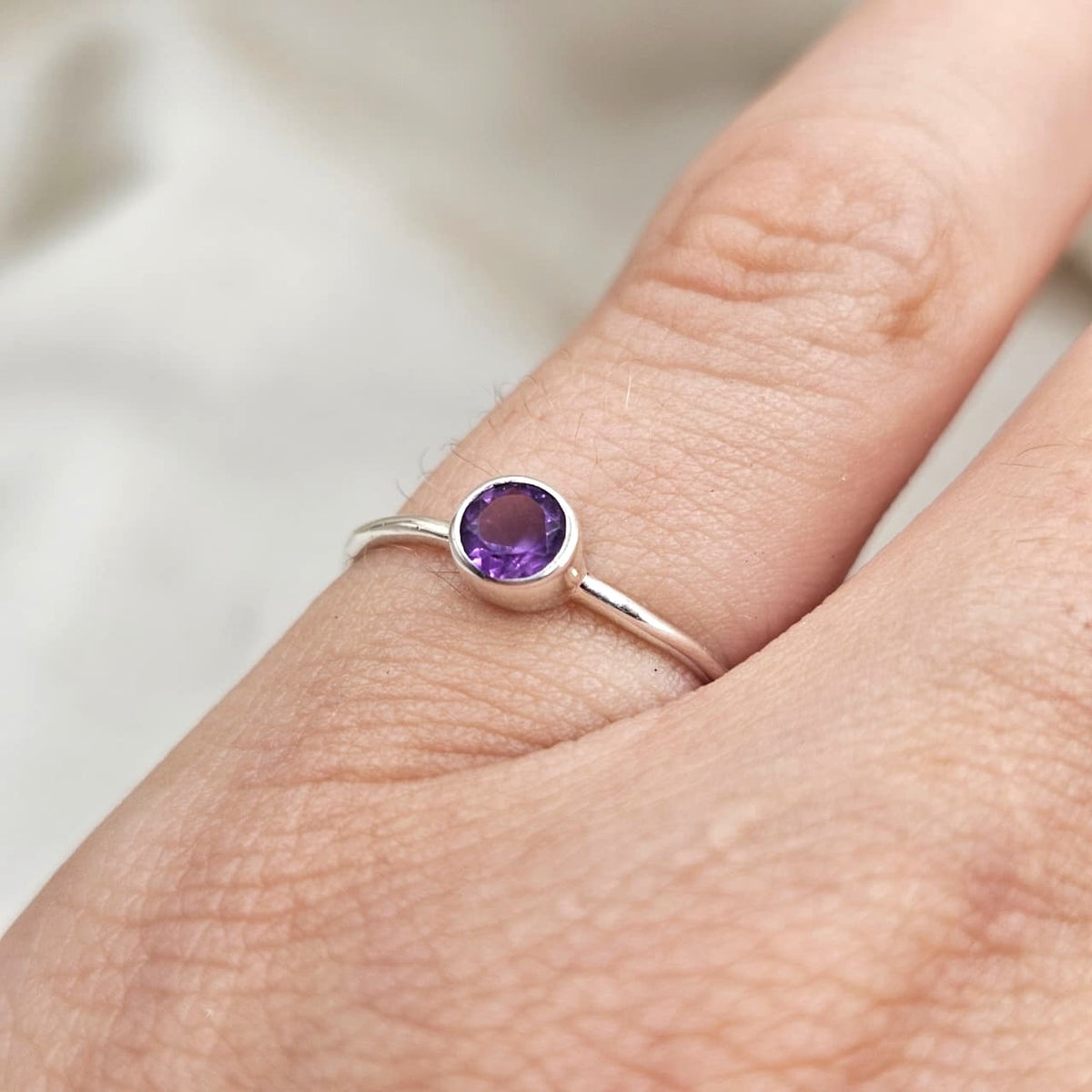 Amethyst Stacking Ring