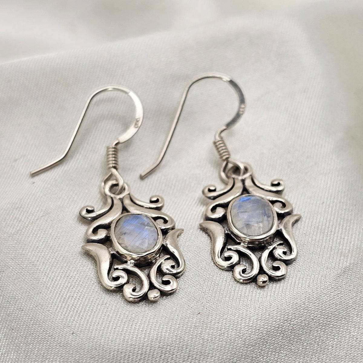 Moonstone Ornate Drop Earrings image 8