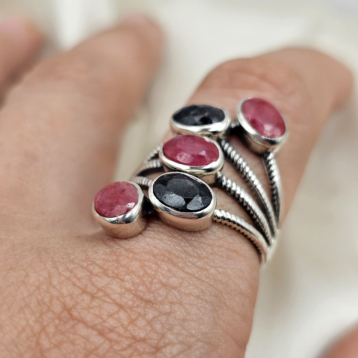 Ruby & Sapphire Multi-Stone Ring image 5