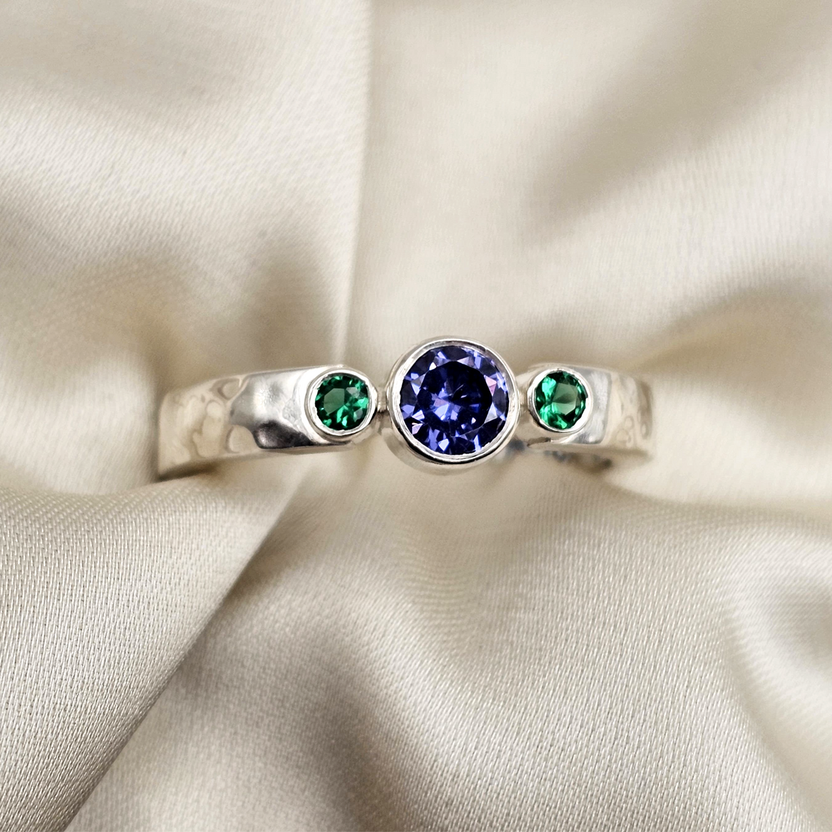 Three Stone Cubic Zirconia Ring image 3