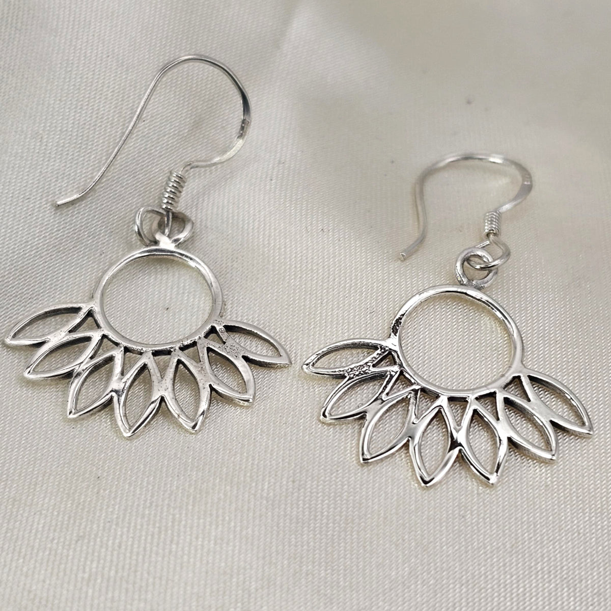 Lotus Bloom Drop Earrings image 2