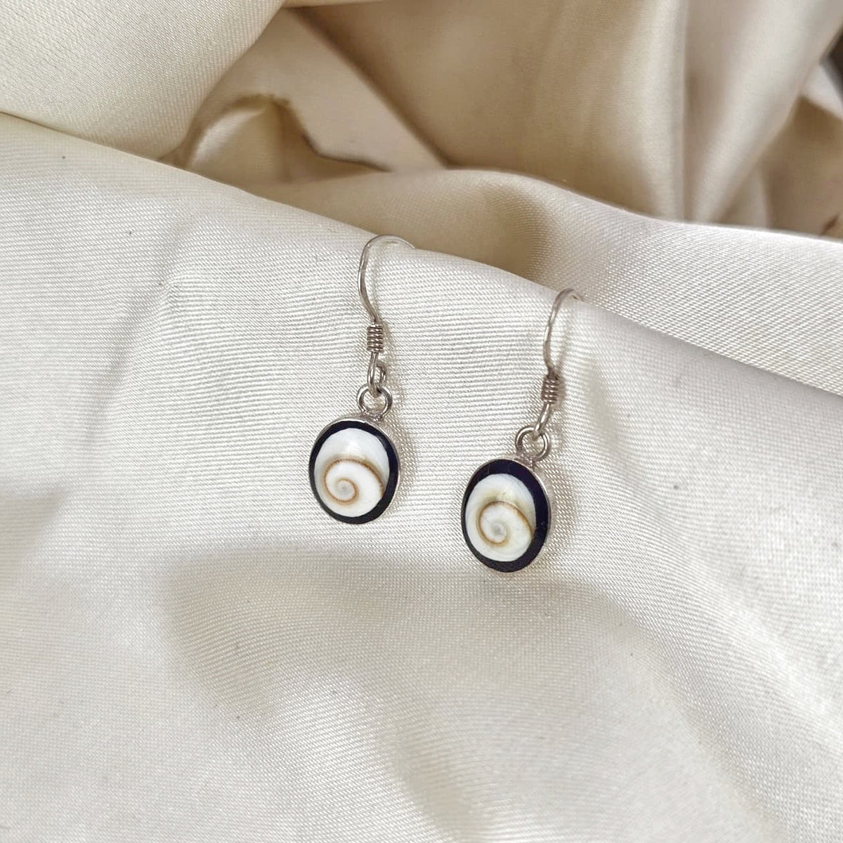 Shiva Shell Spiral Drop Earrings