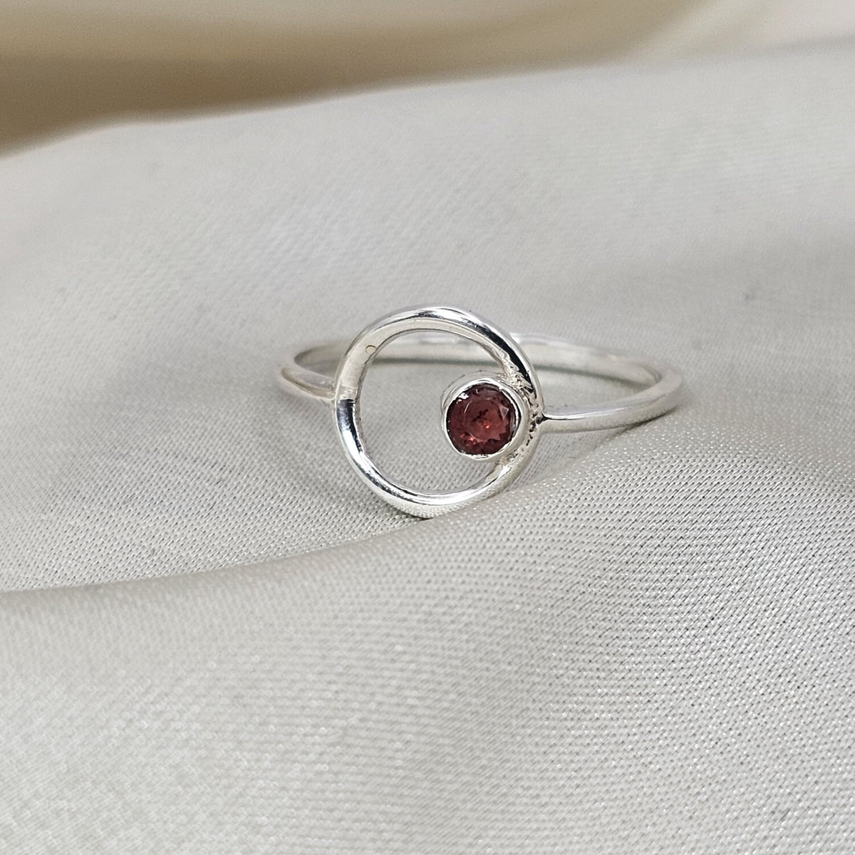 Garnet Swirl Ring