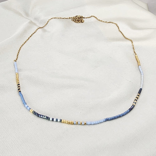 18k Gold Plated Stainless Steel Beaded Necklace
