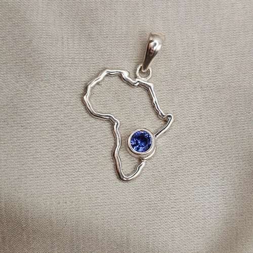 Africa Blue Cubic Zirconia Pendant