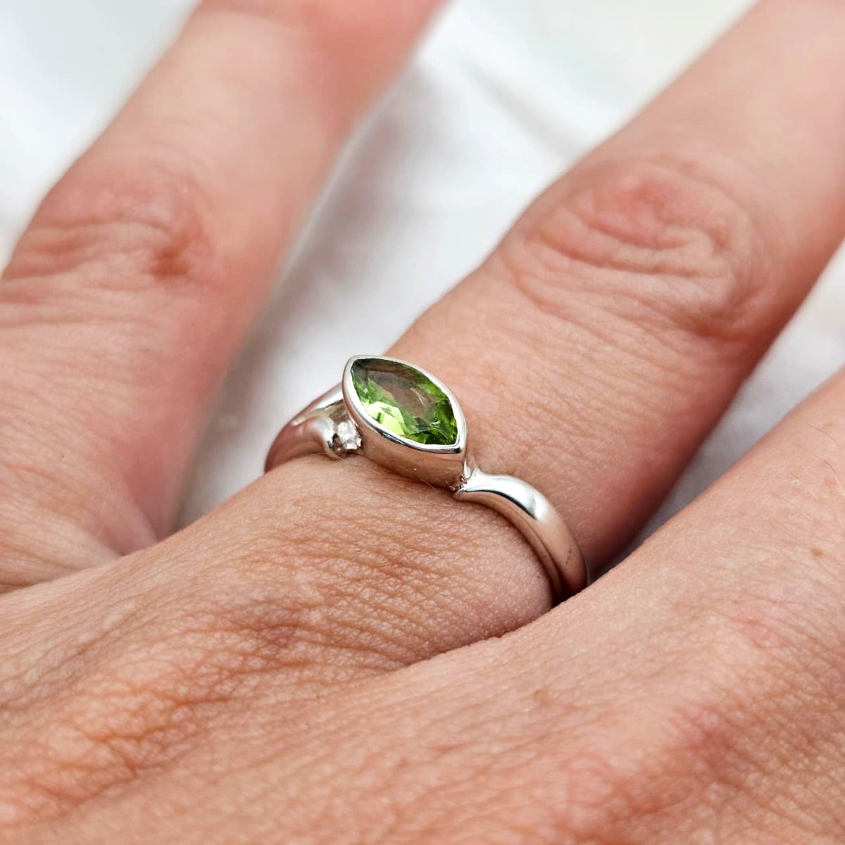 Peridot Marquise Ring image 7