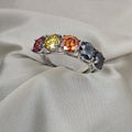 Multicolour Moissanite Ring